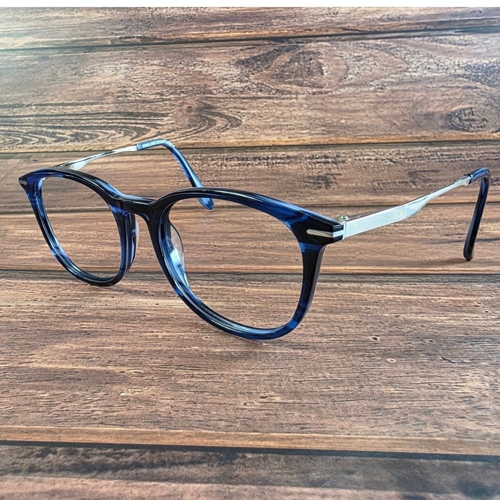 Kirkland Signature KS Fred Indigo Horn Blue Eyeglass Frames 51-19-140‎